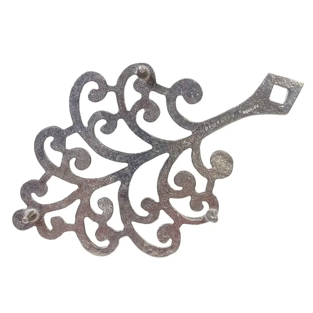 Vintage Pewtarex Pewter Trivet Hot Plate Family Tree Wall Hanging Decor 3 Feet